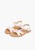 Sandale fille croisée cuir lisse Blanc+Bleu marine+Couleur cuir+Fucsia+Rose+Sable 28 - vertbaudet enfant 