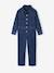 Combinaison fille jean style worker bleu moyen 2 - vertbaudet enfant 