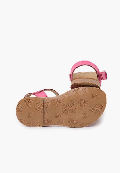 Sandale fille croisée cuir lisse Blanc+Bleu marine+Couleur cuir+Fucsia+Rose+Sable 21 - vertbaudet enfant 