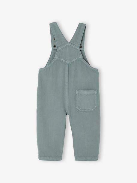 Salopette bébé en sergé pigment dye vert 2 - vertbaudet enfant 