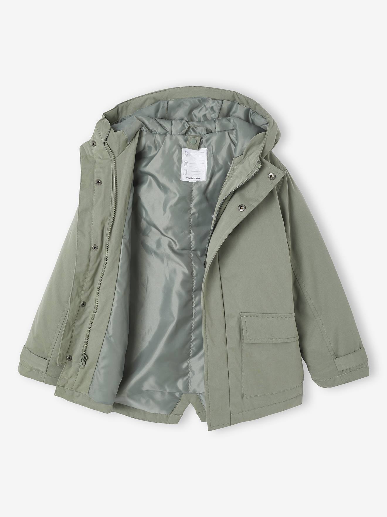 Parka Technique 3 En 1 VERTBAUDET Pour Garçon - Imperméable + Doublure Polaire Amovible - Pour Toutes Les Saisons - 4