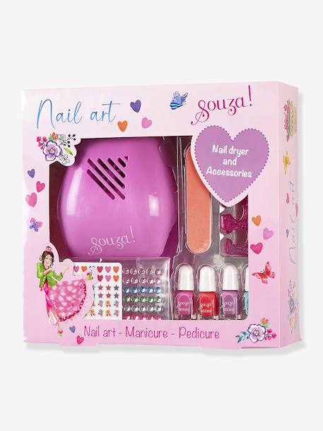 Set vernis à ongles et sèche-ongle rose 1 - vertbaudet enfant 