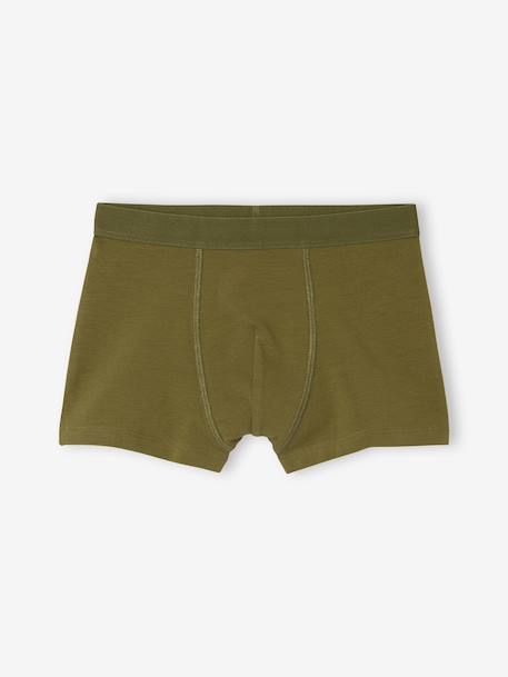 Lot 5 Boxers unis et rayés Garçon multicolore 3 - vertbaudet enfant 