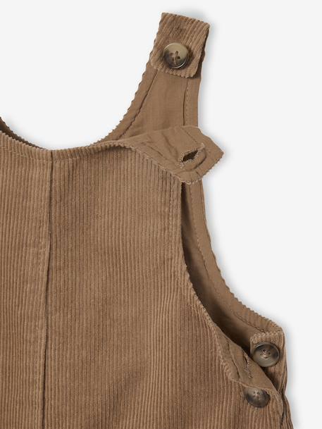 Salopette courte bébé en velours côtelé noix de pécan 4 - vertbaudet enfant 