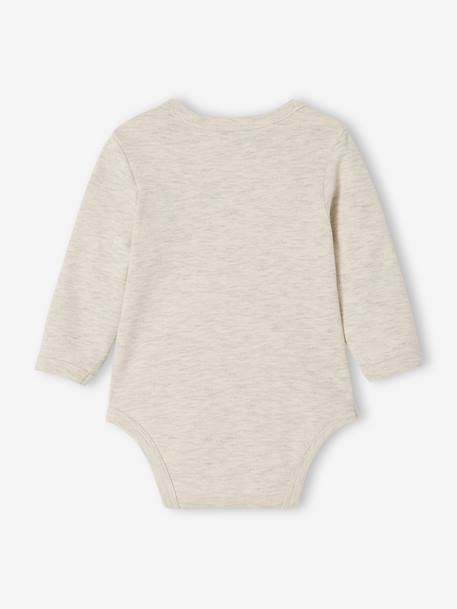 Lot de 3 bodies naissance avec ouverture américaine beige chiné 5 - vertbaudet enfant 