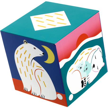 Cube à empiler Bleu clair, rose pâle+Multicolore 7 - vertbaudet enfant 