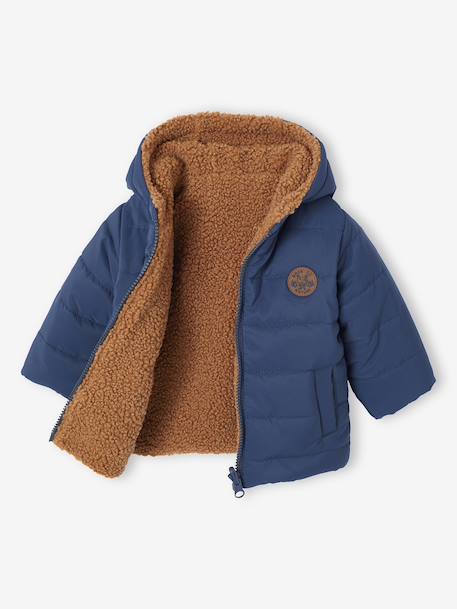 Doudoune à capuche bébé réversible marine 3 - vertbaudet enfant 