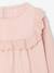 Blouse fille velours à volants détails broderie anglaise rose poudré+vert de gris 3 - vertbaudet enfant 