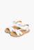 Sandale fille croisée cuir lisse Blanc+Bleu marine+Couleur cuir+Fucsia+Rose+Sable 4 - vertbaudet enfant 