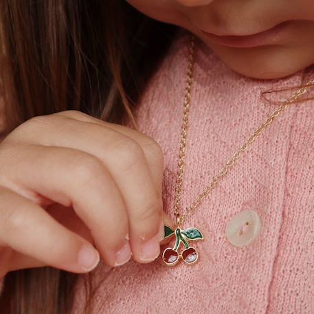 Parure de bijoux enfant cherry Doré, rouge 2 - vertbaudet enfant 