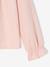 Blouse fille velours à volants détails broderie anglaise rose poudré+vert de gris 4 - vertbaudet enfant 