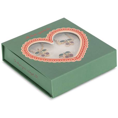 Parure de bijoux enfant cherry Doré, rouge 5 - vertbaudet enfant 
