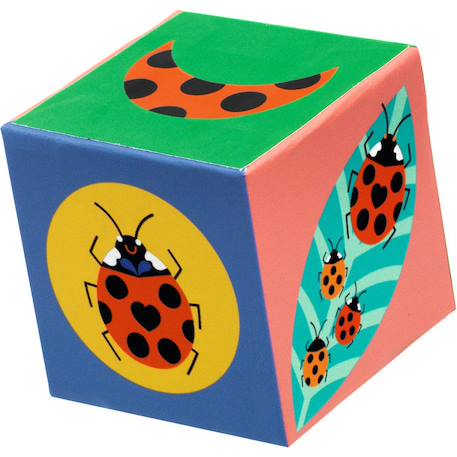 Cube à empiler Bleu clair, rose pâle+Multicolore 8 - vertbaudet enfant 