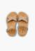 Sandale fille croisée cuir lisse Blanc+Bleu marine+Couleur cuir+Fucsia+Rose+Sable 35 - vertbaudet enfant 