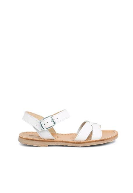 Sandale fille croisée cuir lisse Blanc+Bleu marine+Couleur cuir+Fucsia+Rose+Sable 1 - vertbaudet enfant 