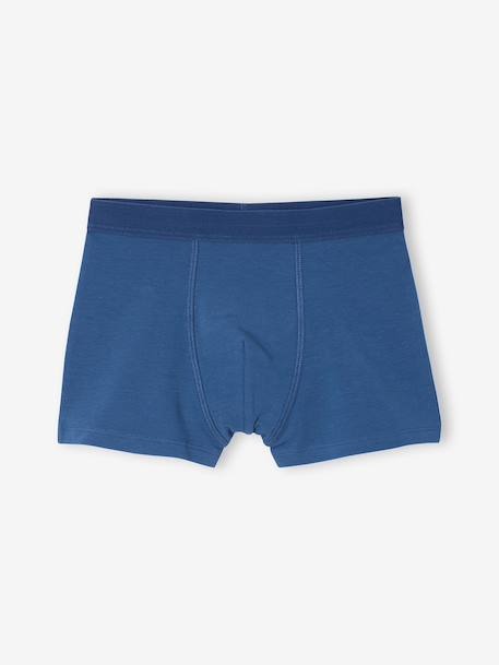 Lot 5 Boxers unis et rayés Garçon multicolore 6 - vertbaudet enfant 