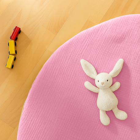 Tapis d'eveil en coton bio Blanc+Fraise+Honey+Rose+Vert 21 - vertbaudet enfant 