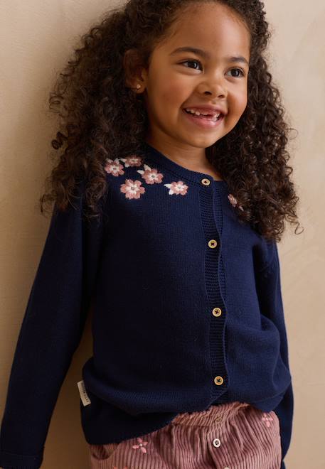Gilet en tricot céleste Bleu 1 - vertbaudet enfant 