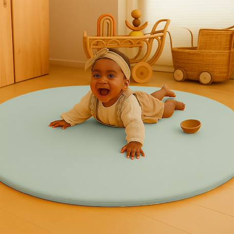 Tapis d'eveil en coton bio Blanc+Fraise+Honey+Rose+Vert 29 - vertbaudet enfant 