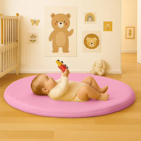 Tapis d'eveil en coton bio Blanc+Fraise+Honey+Rose+Vert 22 - vertbaudet enfant 