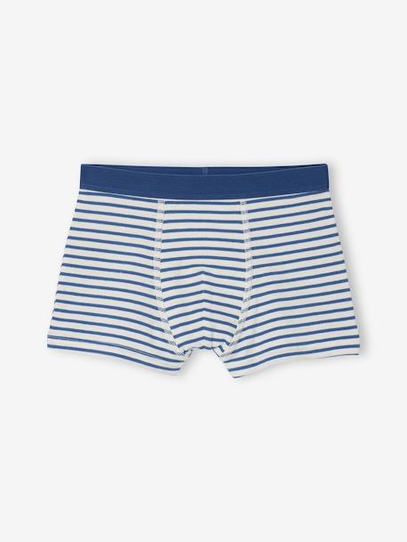 Lot 5 Boxers unis et rayés Garçon multicolore 2 - vertbaudet enfant 