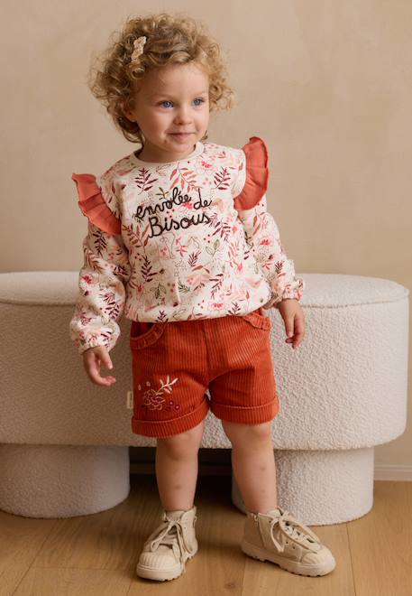 Sweat-shirt en molleton manouk Ecru 1 - vertbaudet enfant 