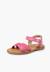 Sandale fille croisée cuir lisse Blanc+Bleu marine+Couleur cuir+Fucsia+Rose+Sable 20 - vertbaudet enfant 