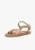 Sandale fille croisée cuir lisse Blanc+Bleu marine+Couleur cuir+Fucsia+Rose+Sable 32 - vertbaudet enfant 