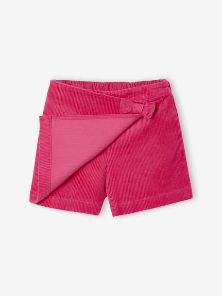 Jupe short fille velours fuchsia 3 - vertbaudet enfant 