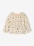 Blouse imprimée bébé avec col en crochet vanille 2 - vertbaudet enfant 