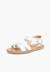 Sandale fille croisée cuir lisse Blanc+Bleu marine+Couleur cuir+Fucsia+Rose+Sable 2 - vertbaudet enfant 