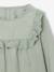 Blouse fille velours à volants détails broderie anglaise rose poudré+vert de gris 7 - vertbaudet enfant 