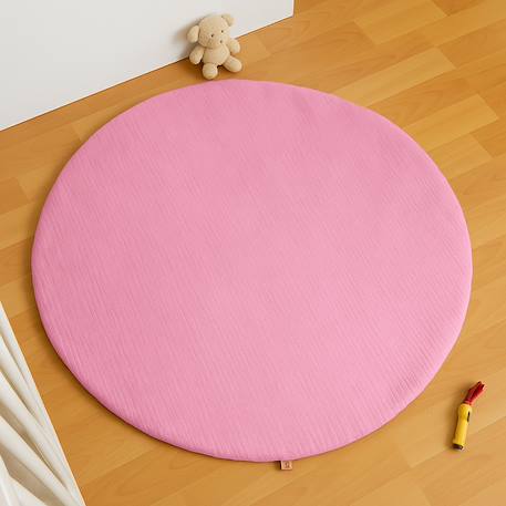 Tapis d'eveil en coton bio Blanc+Fraise+Honey+Rose+Vert 24 - vertbaudet enfant 