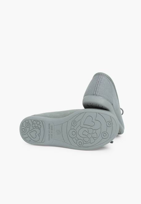 Ballerines pour fille  en toile avec ruban Blanc+Bleu marine+Écru+Fucsia+Gris+Rose pâle+Rouge+Sable 25 - vertbaudet enfant 