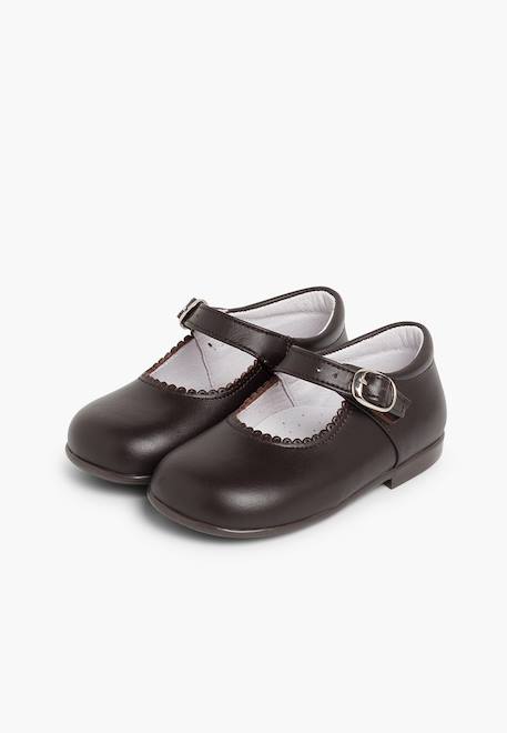 Chaussures babies à boucle en cuir Blanc+Bleu marine+Bordeaux+Marron+Porcelaine+Rose+Rouge 22 - vertbaudet enfant 