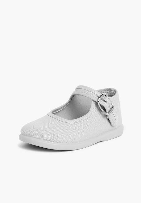 Chaussures en toile avec fermeture à boucle Aigue-marine+Blanc+Bleu marine+Écru+Fucsia+Gris+Jaune citron+Rose 30 - vertbaudet enfant 