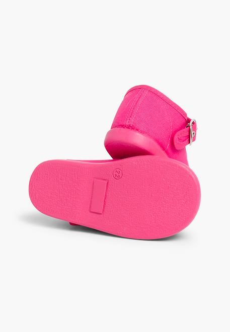 Chaussures en toile avec fermeture à boucle Aigue-marine+Blanc+Bleu marine+Écru+Fucsia+Gris+Jaune citron+Rose 26 - vertbaudet enfant 