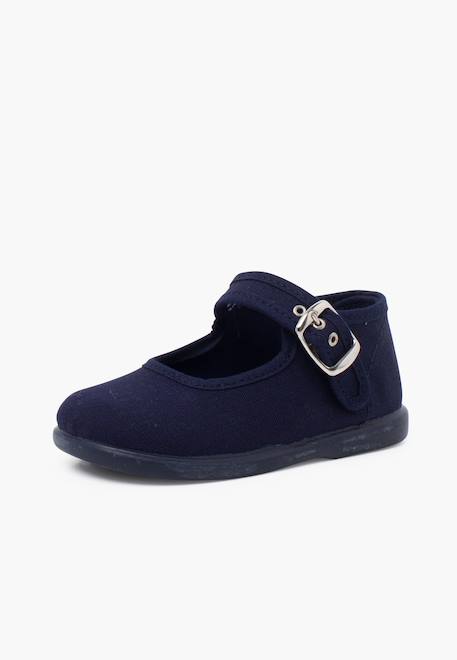 Chaussures en toile avec fermeture à boucle Aigue-marine+Blanc+Bleu marine+Écru+Fucsia+Gris+Jaune citron+Rose 14 - vertbaudet enfant 