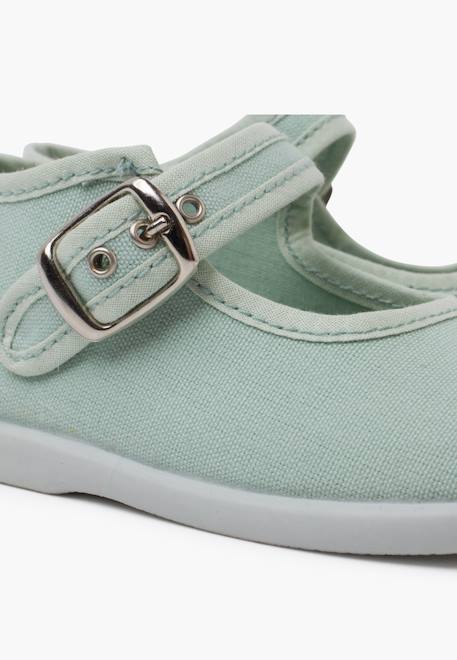 Chaussures en toile avec fermeture à boucle Aigue-marine+Blanc+Bleu marine+Écru+Fucsia+Gris+Jaune citron+Rose 6 - vertbaudet enfant 