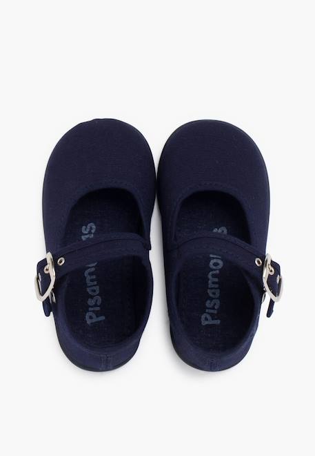 Chaussures en toile avec fermeture à boucle Aigue-marine+Blanc+Bleu marine+Écru+Fucsia+Gris+Jaune citron+Rose 17 - vertbaudet enfant 