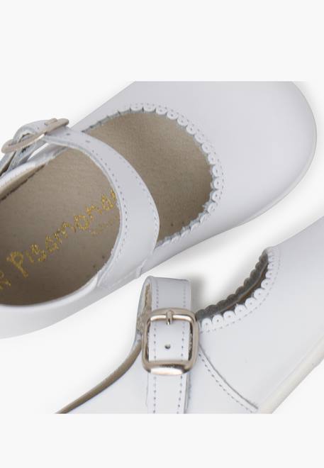 Chaussures babies à boucle en cuir Blanc+Bleu marine+Bordeaux+Marron+Porcelaine+Rose+Rouge 6 - vertbaudet enfant 