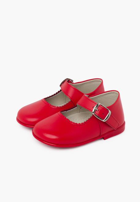 Chaussures babies à boucle en cuir Blanc+Bleu marine+Bordeaux+Marron+Porcelaine+Rose+Rouge 40 - vertbaudet enfant 