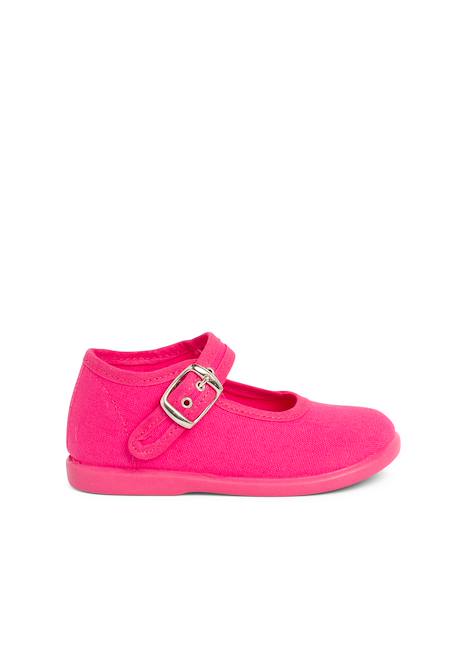 Chaussures en toile avec fermeture à boucle Aigue-marine+Blanc+Bleu marine+Écru+Fucsia+Gris+Jaune citron+Rose 24 - vertbaudet enfant 