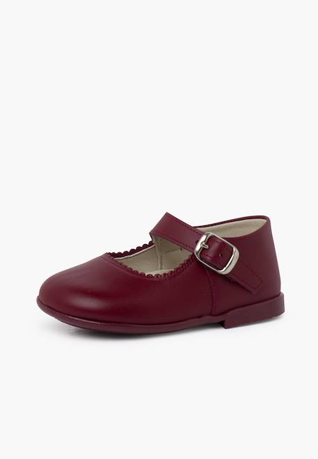 Chaussures babies à boucle en cuir Blanc+Bleu marine+Bordeaux+Marron+Porcelaine+Rose+Rouge 14 - vertbaudet enfant 