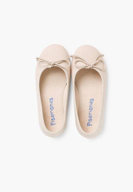 Ballerines pour fille  en toile avec ruban Blanc+Bleu marine+Écru+Fucsia+Gris+Rose pâle+Rouge+Sable 42 - vertbaudet enfant 