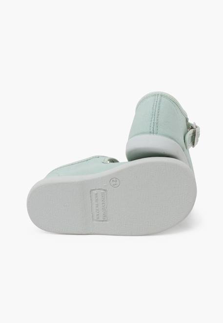Chaussures en toile avec fermeture à boucle Aigue-marine+Blanc+Bleu marine+Écru+Fucsia+Gris+Jaune citron+Rose 3 - vertbaudet enfant 