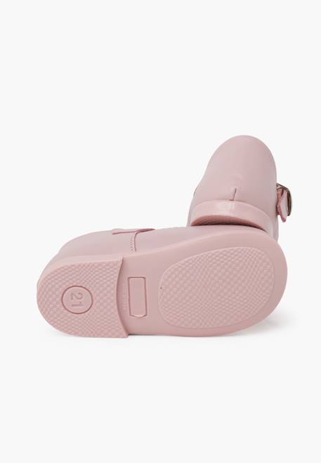 Chaussures babies à boucle en cuir Blanc+Bleu marine+Rose 15 - vertbaudet enfant 