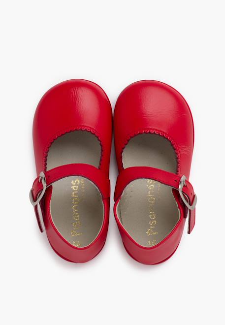 Chaussures babies à boucle en cuir Blanc+Bleu marine+Bordeaux+Marron+Porcelaine+Rose+Rouge 41 - vertbaudet enfant 