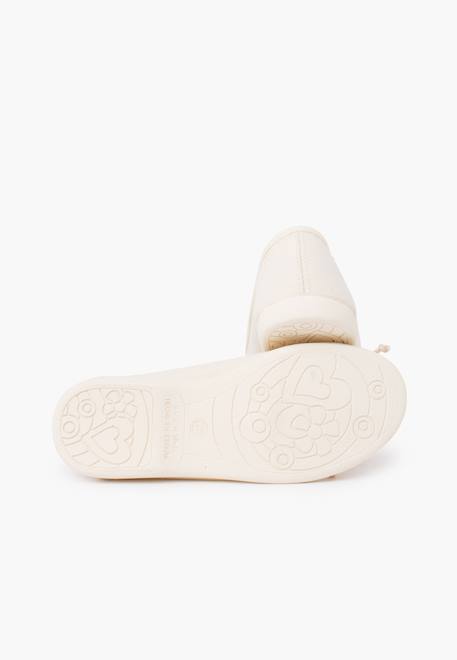 Ballerines pour fille  en toile avec ruban Blanc+Bleu marine+Écru+Fucsia+Gris+Rose pâle+Rouge+Sable 14 - vertbaudet enfant 