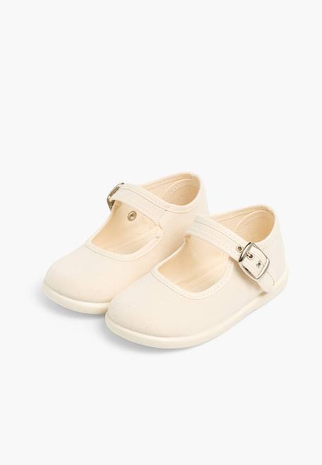 Chaussures en toile avec fermeture à boucle Aigue-marine+Blanc+Bleu marine+Écru+Fucsia+Gris+Jaune citron+Rose 22 - vertbaudet enfant 